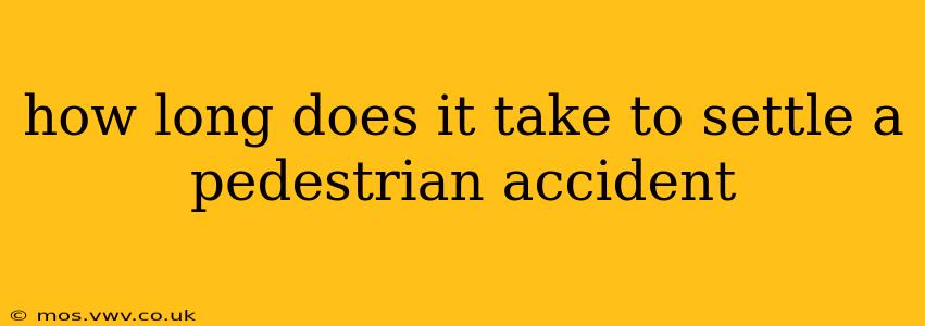 how long does it take to settle a pedestrian accident