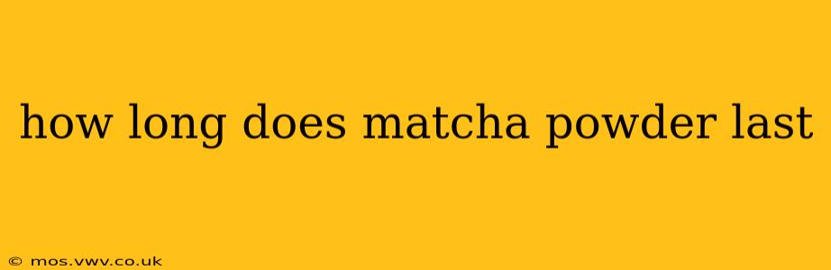 how long does matcha powder last