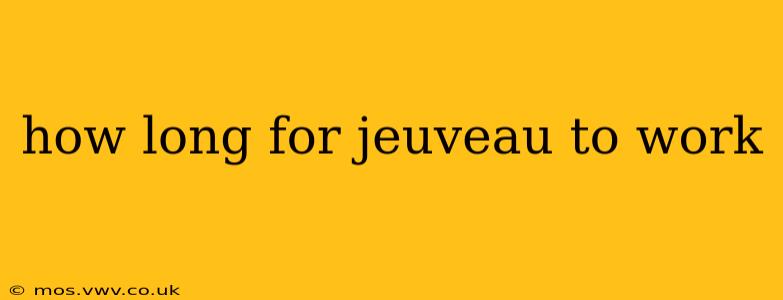 how long for jeuveau to work