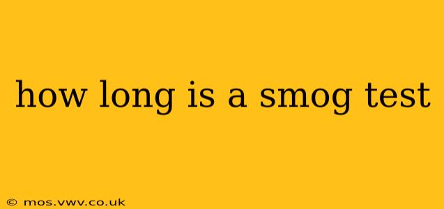 how long is a smog test