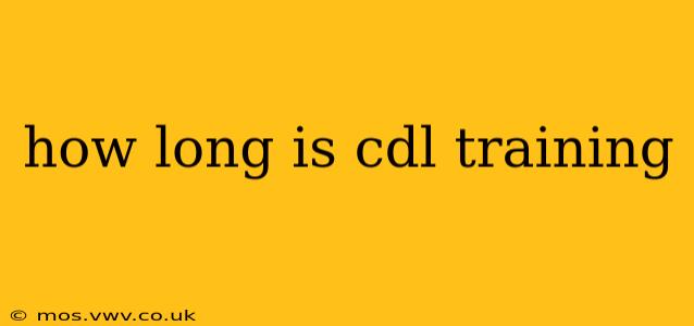 how long is cdl training