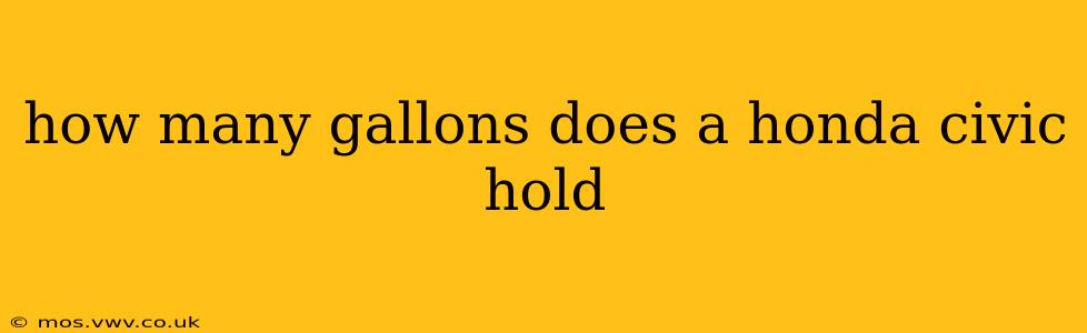 how many gallons does a honda civic hold
