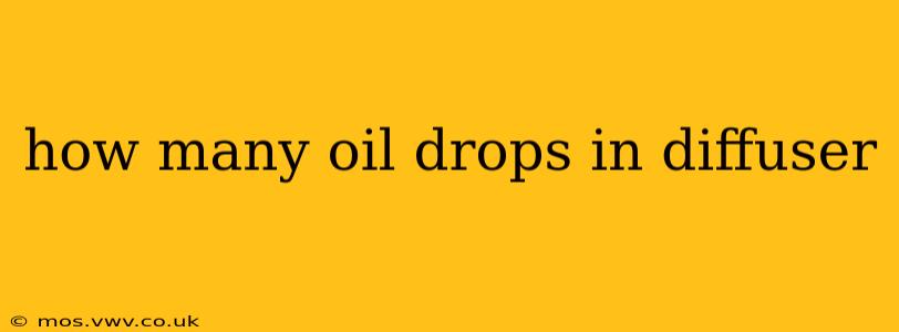 how many oil drops in diffuser