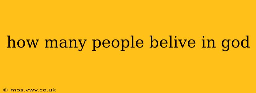 how many people belive in god