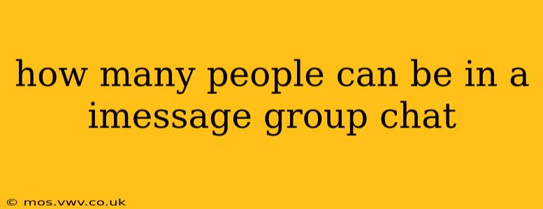 how many people can be in a imessage group chat