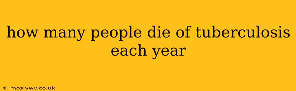 how many people die of tuberculosis each year
