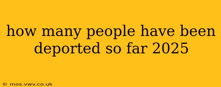 how many people have been deported so far 2025