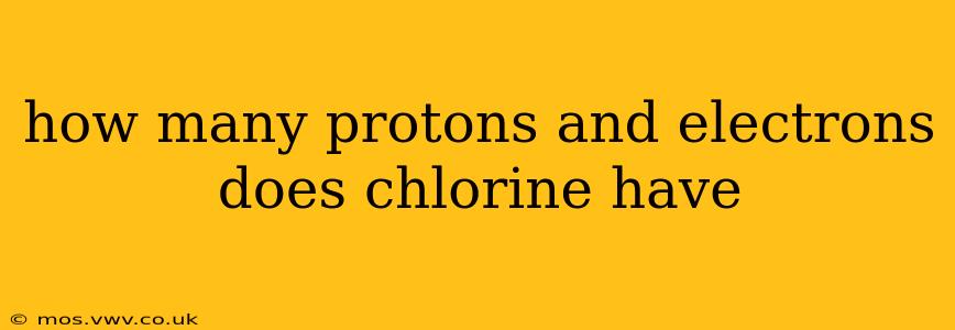how many protons and electrons does chlorine have