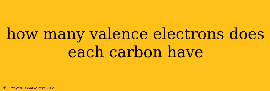 how many valence electrons does each carbon have