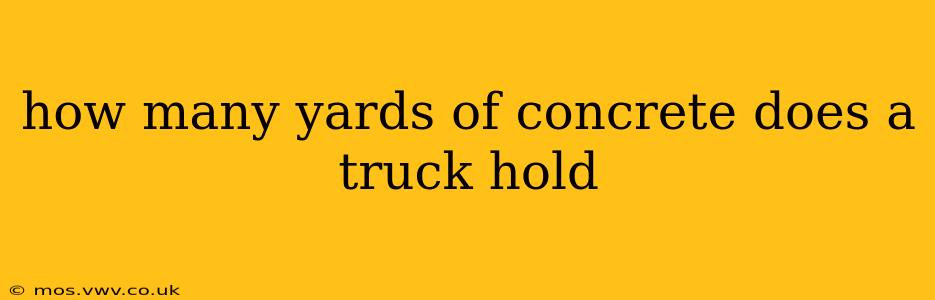 how many yards of concrete does a truck hold