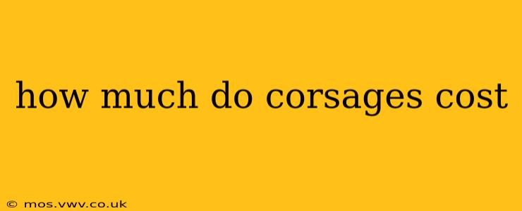 how much do corsages cost