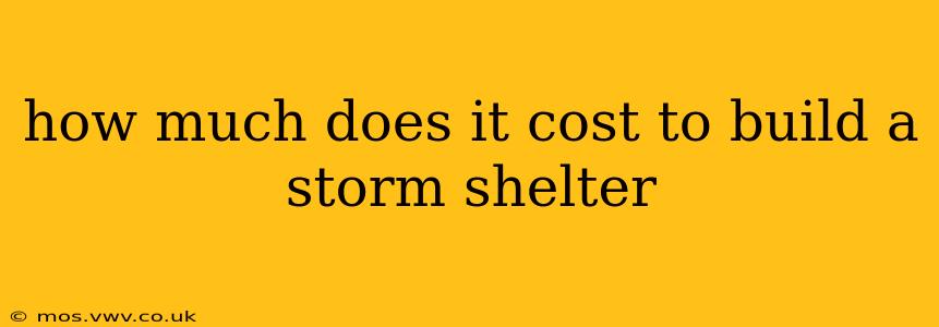 how much does it cost to build a storm shelter