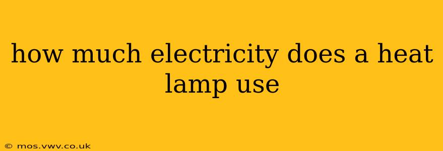 how much electricity does a heat lamp use