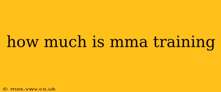 how much is mma training