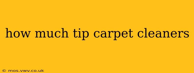 how much tip carpet cleaners