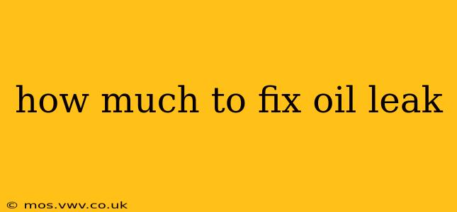 how much to fix oil leak