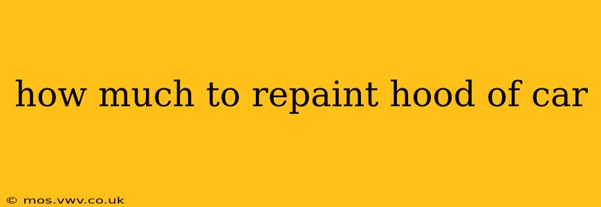 how much to repaint hood of car