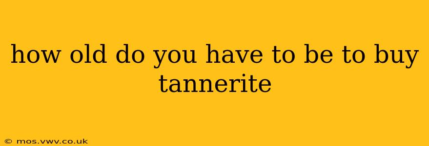 how old do you have to be to buy tannerite