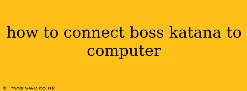 how to connect boss katana to computer