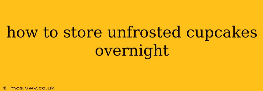 how to store unfrosted cupcakes overnight