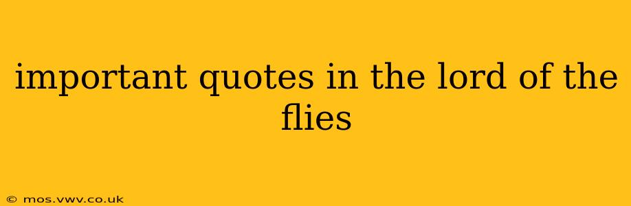 important quotes in the lord of the flies
