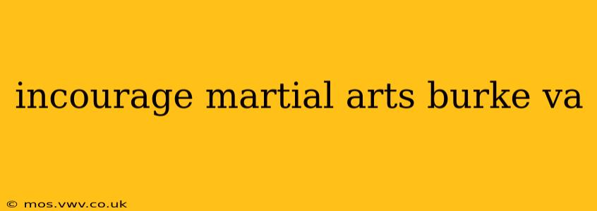 incourage martial arts burke va