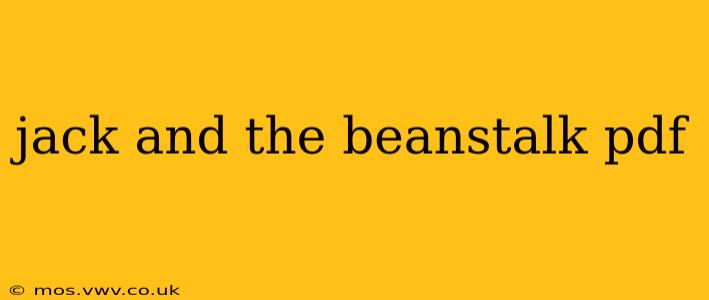 jack and the beanstalk pdf