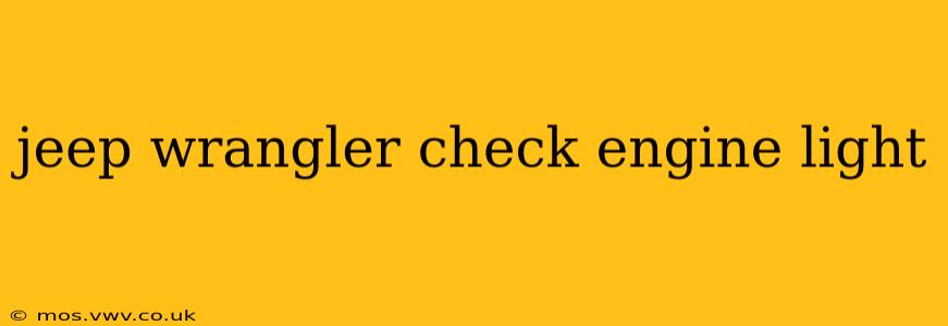jeep wrangler check engine light