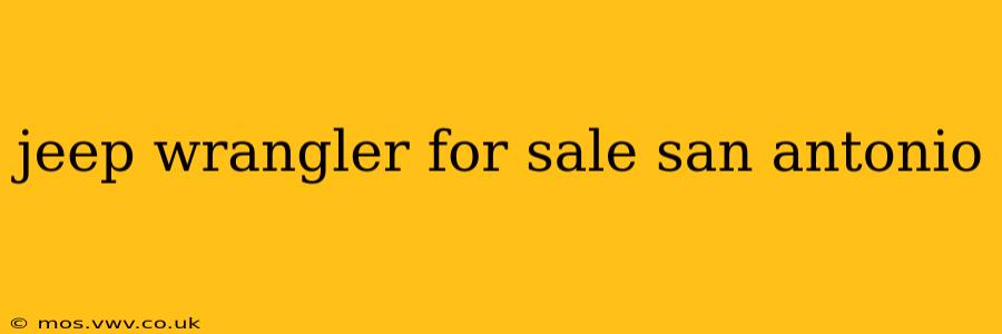 jeep wrangler for sale san antonio