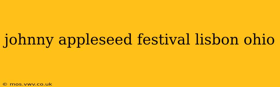 johnny appleseed festival lisbon ohio