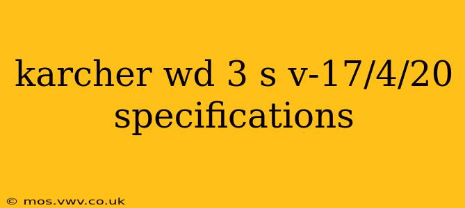 karcher wd 3 s v-17/4/20 specifications