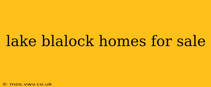 lake blalock homes for sale