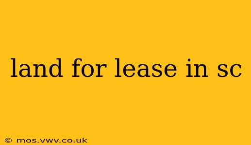 land for lease in sc