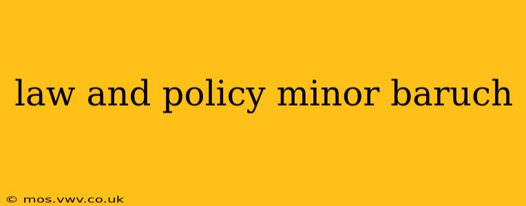 law and policy minor baruch