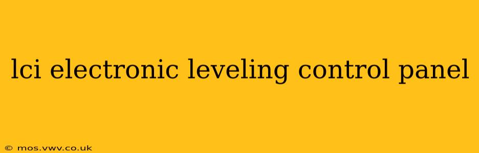 lci electronic leveling control panel