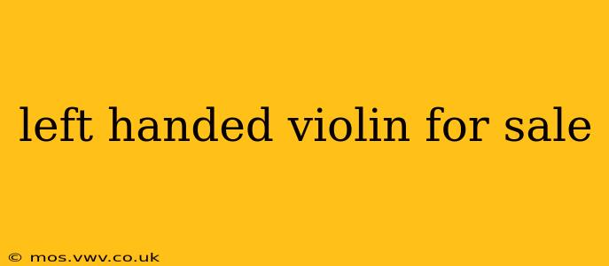 left handed violin for sale
