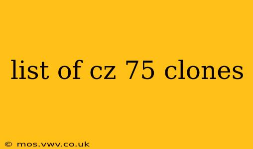 list of cz 75 clones