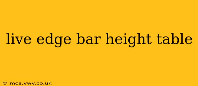 live edge bar height table