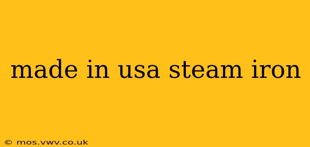 made in usa steam iron