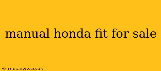 manual honda fit for sale
