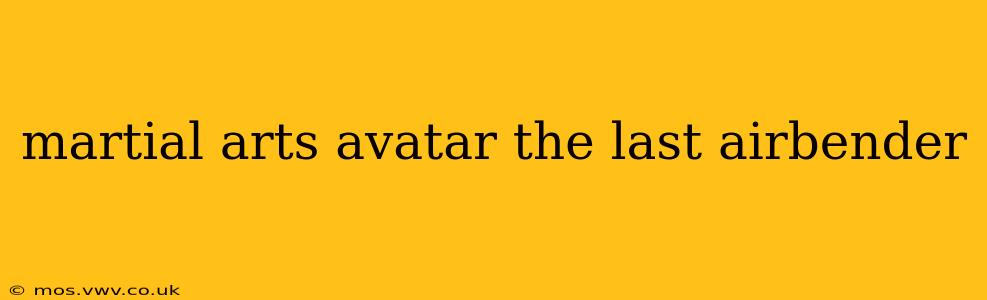 martial arts avatar the last airbender