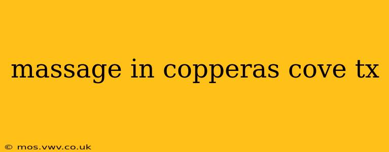 massage in copperas cove tx