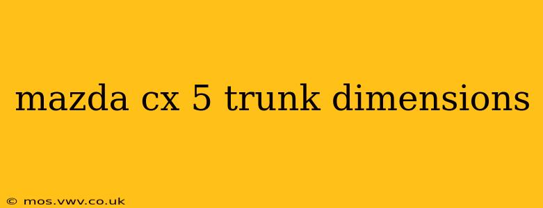 mazda cx 5 trunk dimensions