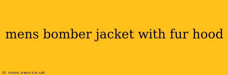 mens bomber jacket with fur hood