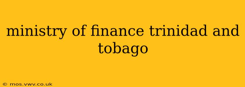 ministry of finance trinidad and tobago