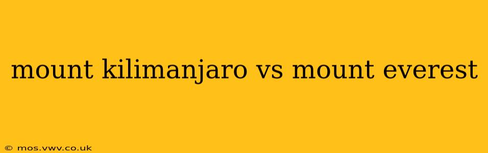 mount kilimanjaro vs mount everest