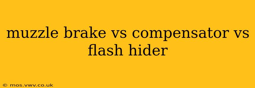 muzzle brake vs compensator vs flash hider