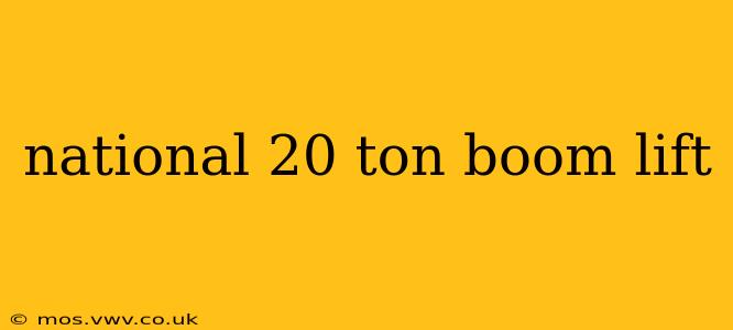 national 20 ton boom lift