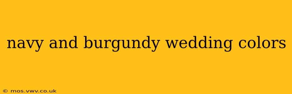 navy and burgundy wedding colors