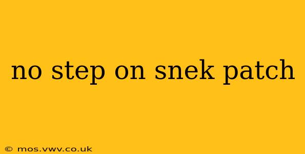 no step on snek patch